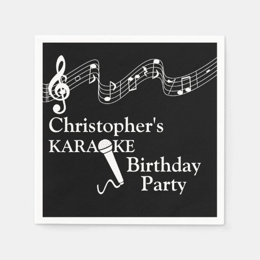 Karaoke Party Musical Scale Microphone Servet (Voorkant)