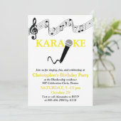 Karaoke Party Musical Scale Microphone Yellow Kaart (Staand voorkant)