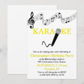 Karaoke Party Musical Scale Microphone Yellow Kaart (Voorkant / Achterkant)