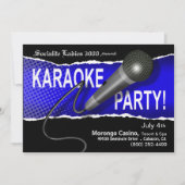 Karaoke Party Night Kaart (Voorkant)
