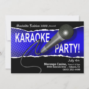 Karaoke Party Night Kaart