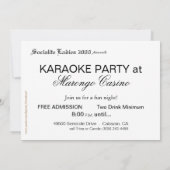 Karaoke Party Night Kaart (Achterkant)