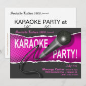 Karaoke Party Night Kaart (Voorkant / Achterkant)