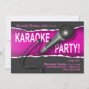 Karaoke Party Night Kaart