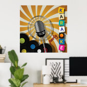 Karaoke Party Poster (Thuiskantoor)