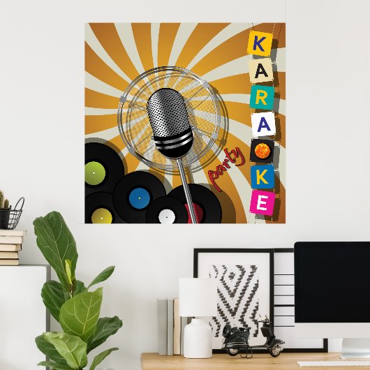 Karaoke Party Poster (Thuiskantoor)