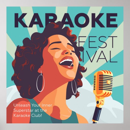 Karaoke party show poster (Voorkant)