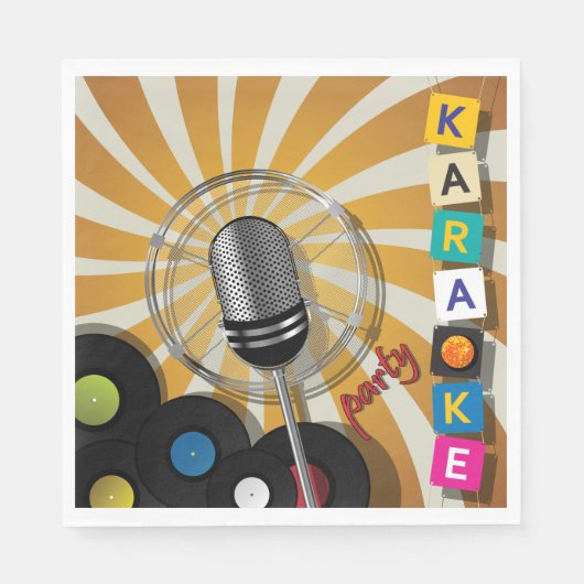 Karaoke Party Singing Napkins Servet (Voorkant)