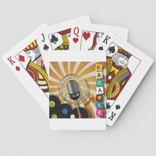 Karaoke Party Singing Pplaykaarten Pokerkaarten (Achterkant)