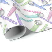 Karaoke-patroonkoele muziekomslag cadeaupapier (Rol Hoek)