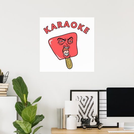 Karaoke popsile poster (Thuiskantoor)