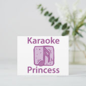 Karaoke Princess Briefkaart (Staand voorkant)