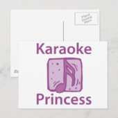 Karaoke Princess Briefkaart (Voorkant / Achterkant)