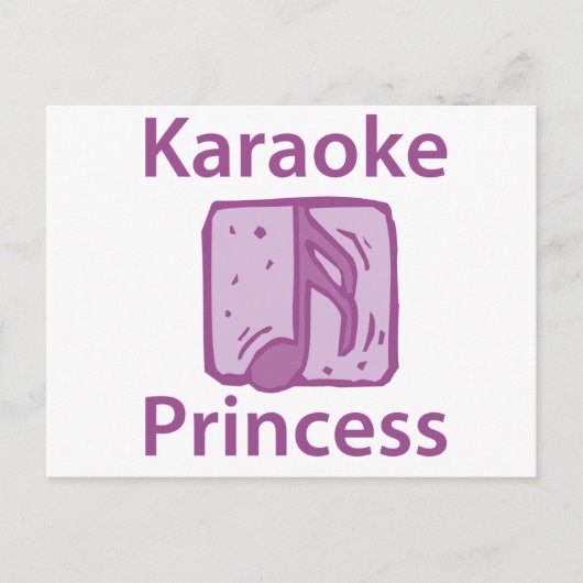 Karaoke Princess Briefkaart (Voorkant)