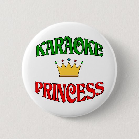 Karaoke Princess Ronde Button 5,7 Cm (Voorkant)