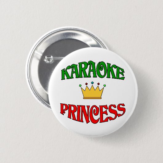 Karaoke Princess Ronde Button 5,7 Cm (Voorkant /achterkant)
