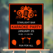 Karaoke Promotiemuur Acryl Bord (Neutraal)