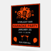 Karaoke Promotiemuur Acryl Bord (Hoek)