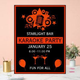 Karaoke Promotiemuur Acryl Bord