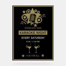 Karaoke Promotiemuur Acryl Bord