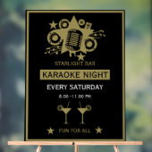 Karaoke Promotiemuur Acryl Bord (Neutraal)