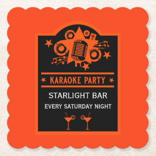 Karaoke Promotiemuur Kartonnen Onderzetters