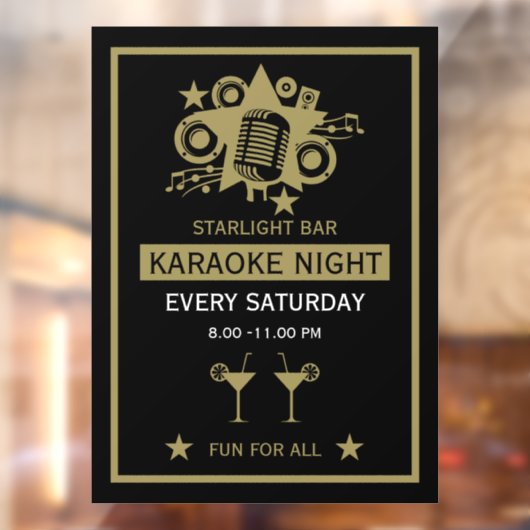 Karaoke Promotiemuur Raamsticker (Vel 2)