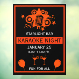Karaoke Promotiemuur Raamsticker