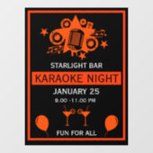 Karaoke Promotiemuur Raamsticker (Vel)