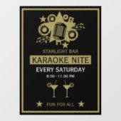 Karaoke Promotiemuur Raamsticker (Vel)