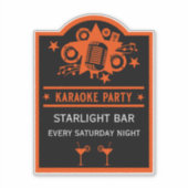 Karaoke Promotiemuur Sticker (Voorkant)