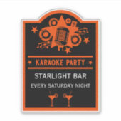 Karaoke Promotiemuur Sticker (Voorkant)
