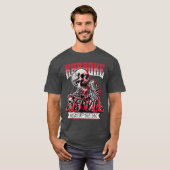 Karaoke Punk Rock Warmt Het Microfoon Skelet T-shirt (Voorkant volledig)
