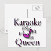 Karaoke Queen Briefkaart (Voorkant / Achterkant)