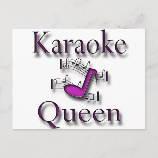 Karaoke Queen Briefkaart (Voorkant)