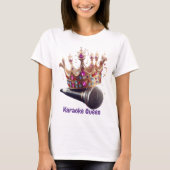 Karaoke Queen Crown en microfoon T-shirt (Voorkant)