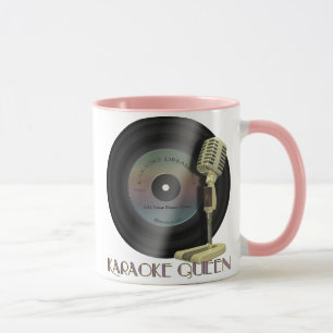 Karaoke Queen Personalized Drinkware Mok