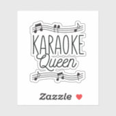 KARAOKE QUEEN STICKER (Vel)