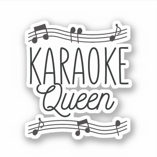 KARAOKE QUEEN STICKER (Voorkant)