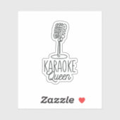 KARAOKE QUEEN STICKER (Vel)