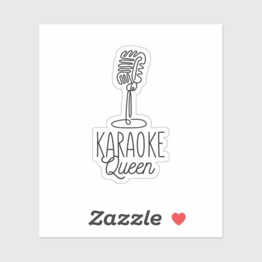 KARAOKE QUEEN STICKER (Vel)