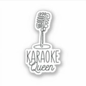 KARAOKE QUEEN STICKER (Voorkant)