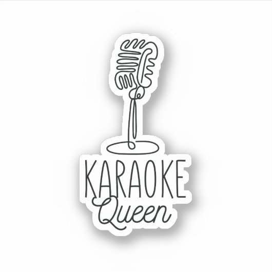 KARAOKE QUEEN STICKER (Voorkant)