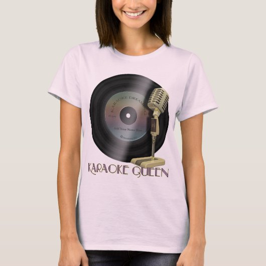 Karaoke Queen T-shirt (Voorkant)