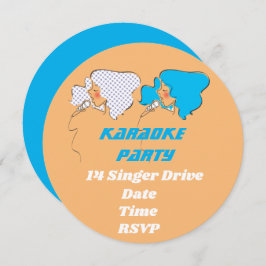 Karaoke record-retro-partijthema kaart