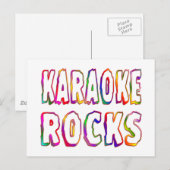 Karaoke Rocks Briefkaart (Voorkant / Achterkant)