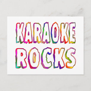 Karaoke Rocks Briefkaart