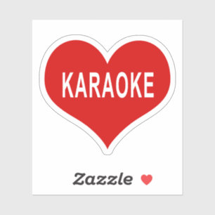 KARAOKE Rode Liefde Hart Vinyl Sticker