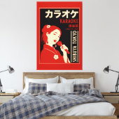 Karaoke Shibuya Tokyo Canvas Afdruk (Insitu (Slaapkamer))