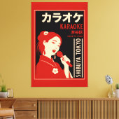 Karaoke Shibuya Tokyo Canvas Afdruk (Insitu (Woonkamer))